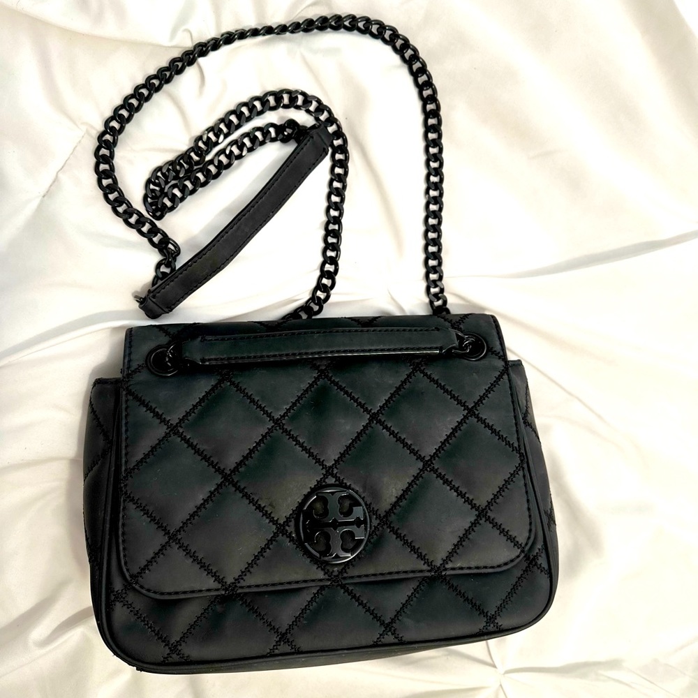 Tory Burch Matte Black Crossbody Purse